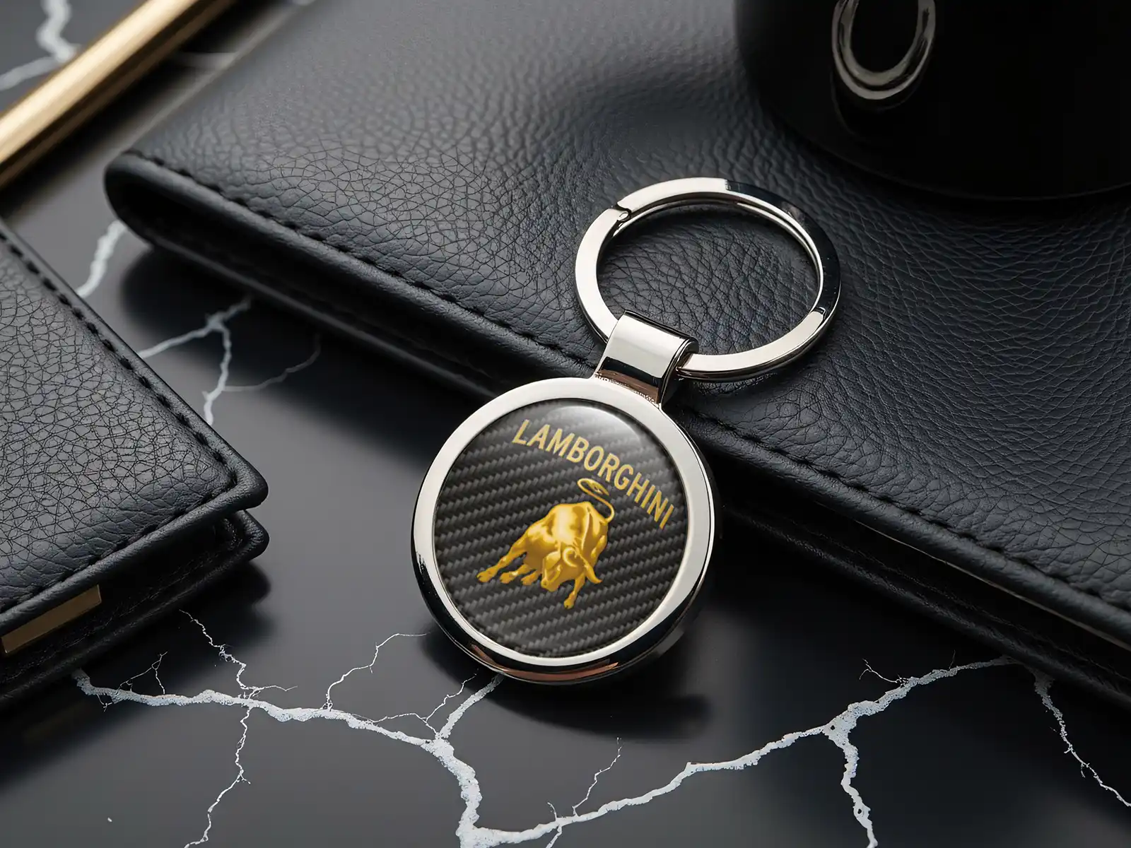 Lamborghini Llavero Personalizado Logo Premium